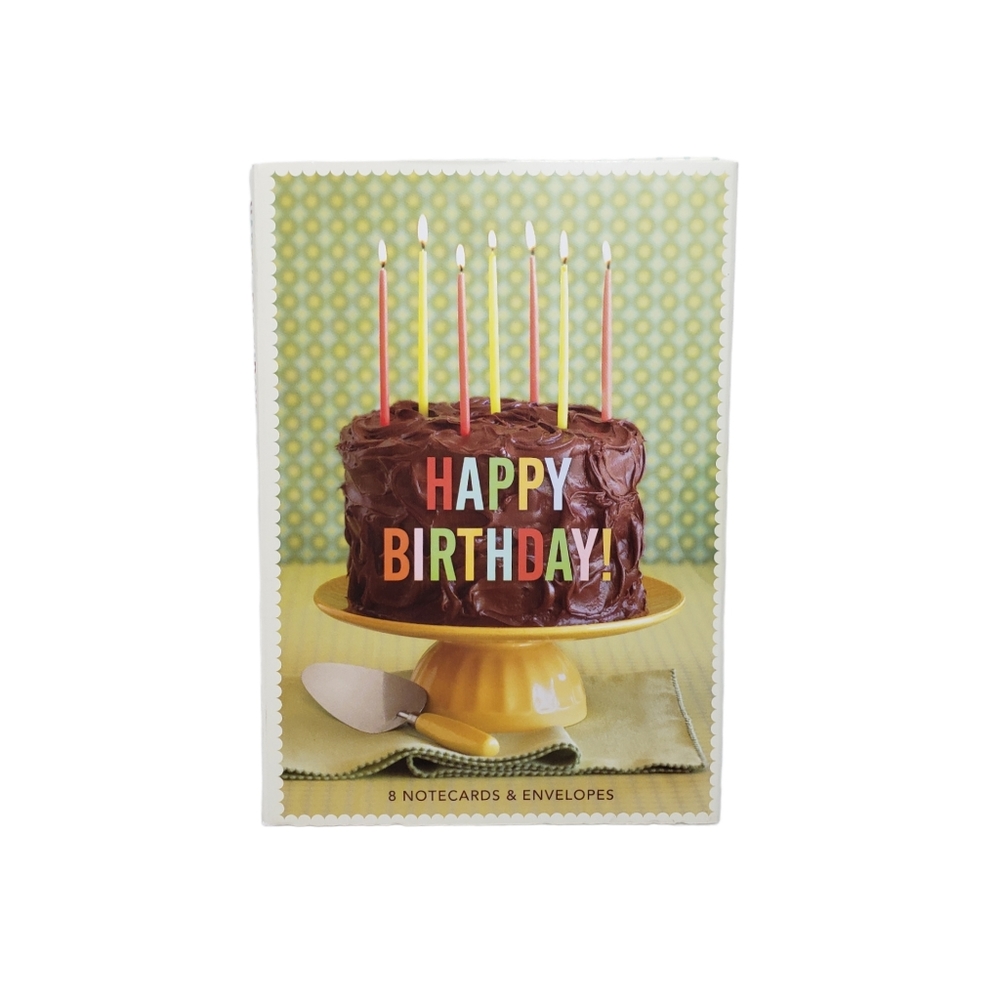 Vintage Retro Look Happy Birthday Greeting Cards  8 Card Count